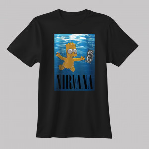 Чоловіча футболка Барт Сімпсон Nirvana арт