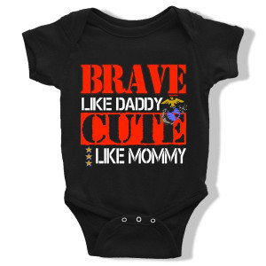 Детское боди Brave like daddy cute like mommy