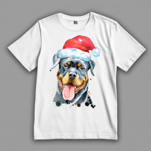 Футболка Новорічний ротвейлер
