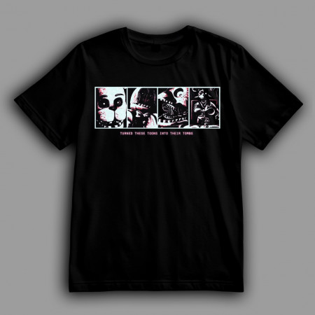 Футболка ФНАФ (FNaF)  жахливі аніматроніки