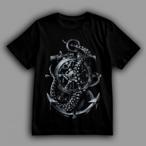 Футболка Спрут, штурвал та якір