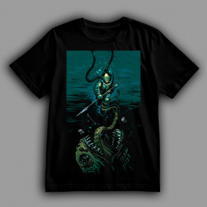 Футболка Сражение с морским проглотом
