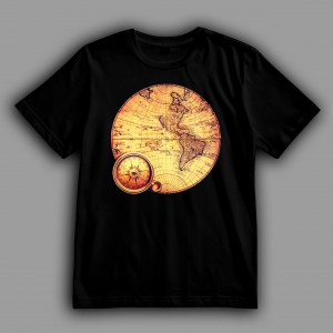 Футболка Карта эпохи мореплавателей