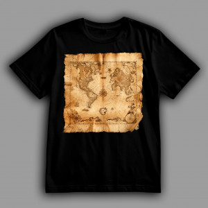 Футболка Старинная карта мира