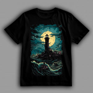 Футболка Маяк - надежда в ночном шторме