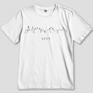 Футболка Львов изображение одной линией