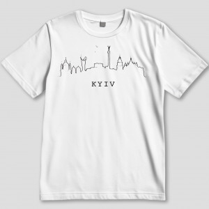 Футболка Київ зображення однією лінією