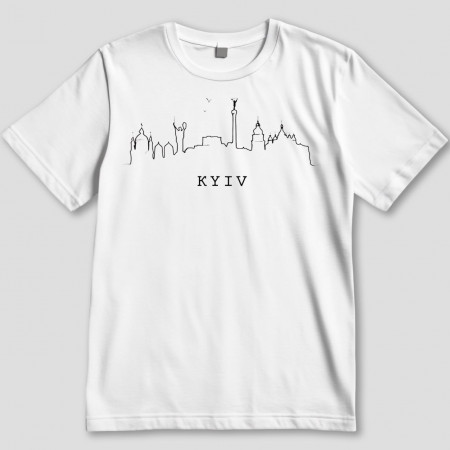 Футболка Киев изображение одной линией