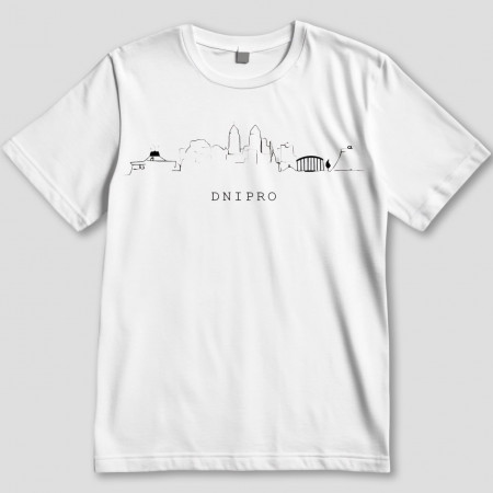 Футболка Днепр изображение одной линией