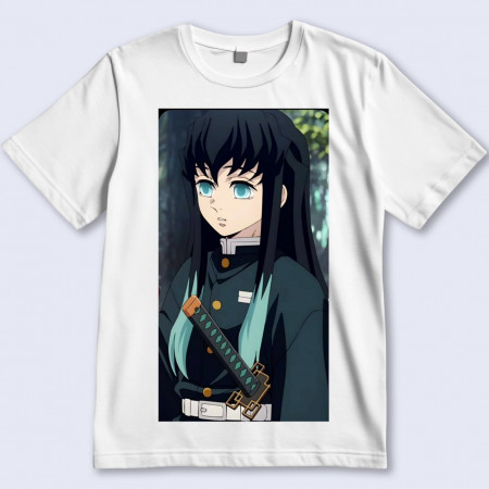 Футболка Клинок рассекающий демонов Столп Тумана Муичиро Токито