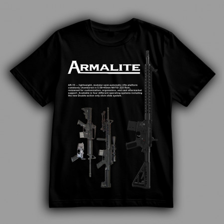 Футболка Амереканская полуавтоматическая винтовка AR-15 (Armalite)