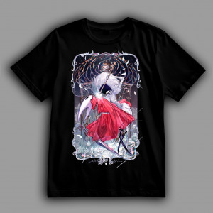 Футболка Hollow Knight Silksong Хорнет алый обет