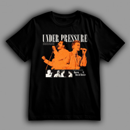 Футболка Фредди Меркьюри и Дэвид Боуи знаменитая коллаборация «Under Pressure»