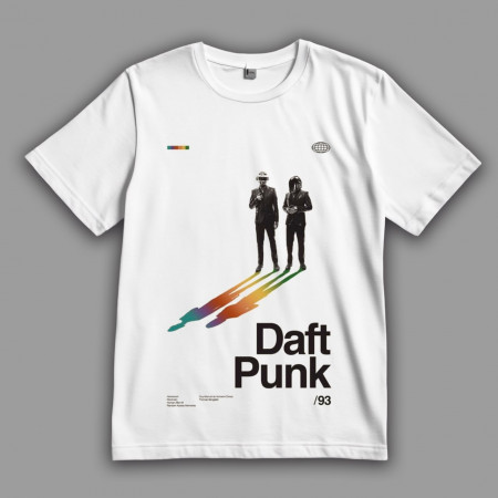 Футболка Daft Punk постер с исполнителями
