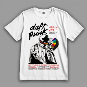 Футболка Daft Punk пиксель арт 