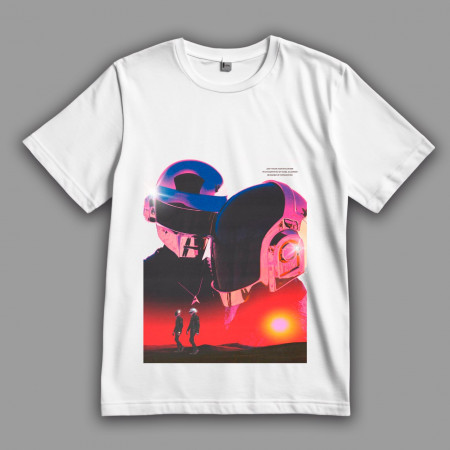 Футболка Daft Punk плакат с закатом