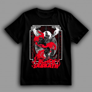 Футболка Black Sabbath черный конь Аппокалипсиса 