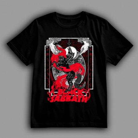 Футболка Black Sabbath черный конь Аппокалипсиса 