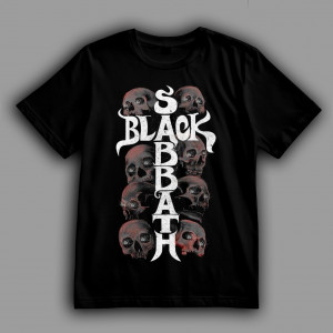 Футболка Black Sabbath надписть в форме креста