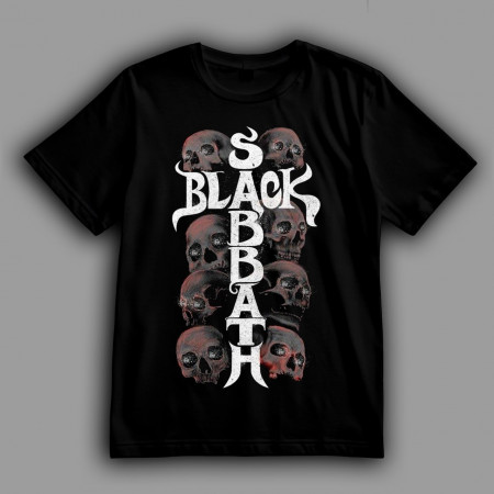 Футболка Black Sabbath надписть в форме креста