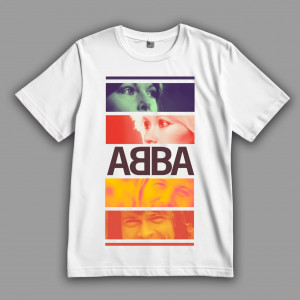 Футболка ABBA принт с глазами исполнителей