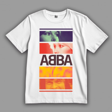 Футболка ABBA принт с глазами исполнителей