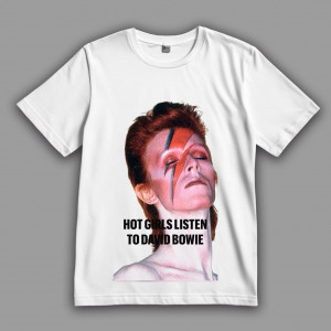 Футболка Гарячі дівчатка слухають David Bowie