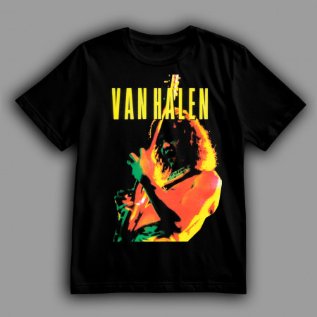 Футболка Eddie Van Halen играющий на гитаре