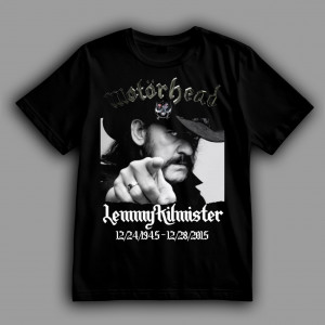Футболка Motörhead Лемми Килмистер 24.12.1945 — 28.12.2015 