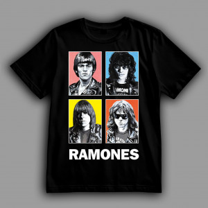 Футболка Ramones: Ди Ди Рамон, Джонни Рамон, Джоуи Рамон и Томми Рамон