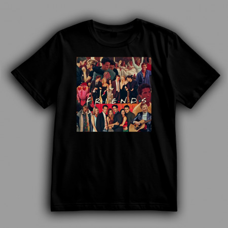 Футболка FRIENDS. Колаж зі сцен та персонажів