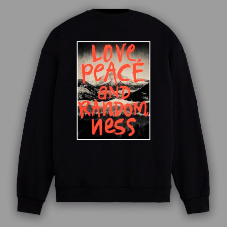 Свитшот Любовь, Мир, Случайность