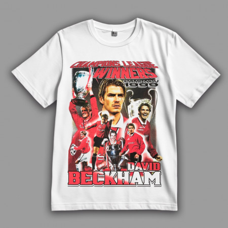 Футболка Дэвид Бекхэм. Победители Лиги чемпионов 1999 года