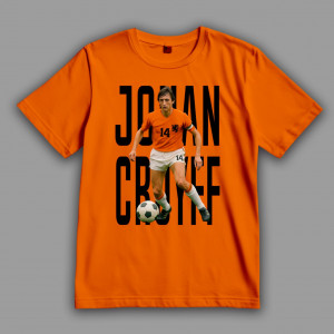 Футболка Йохан Кройф. Мастер в оранжевом