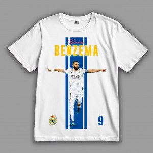 Футболка Карим Бензема. Он взял кубок и твоё сердечко