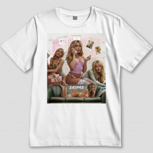 Футболка Сабрина Карпентер в рекламной кампании SKIMS
