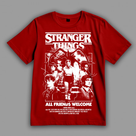 Футболка Stranger Things. Всем друзьям добро пожаловать