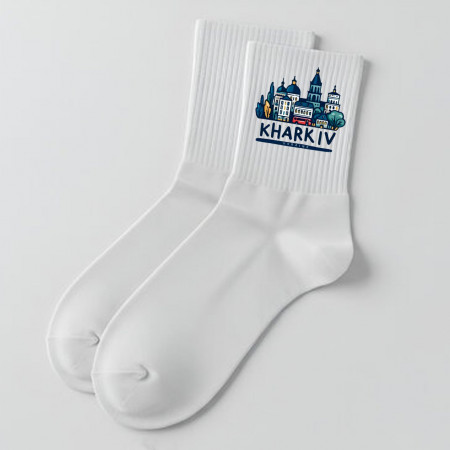 Носки с принтом Kharkiv. Ukraine