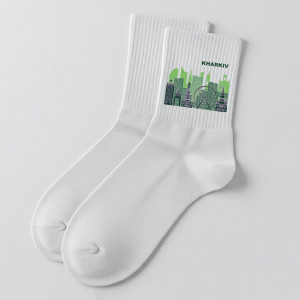 Носки с принтом Харьковские архитектурные символы