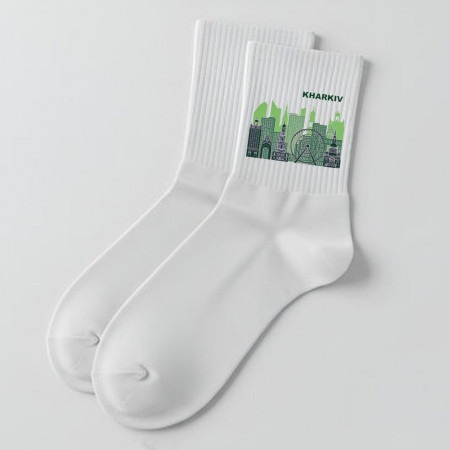 Носки с принтом Харьковские архитектурные символы