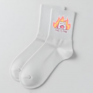 Носки с принтом This is fine