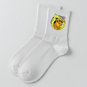 Носки с принтом This is fine в калссическом варианте с собакой