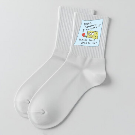 Носки с принтом Dear serotonin, I am sorry!! 