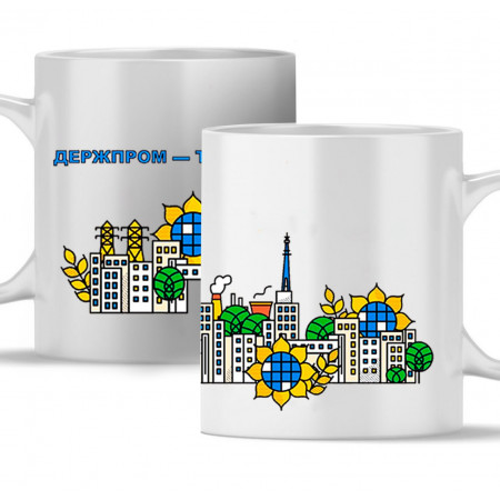 Чашка Держпром в подсолнухах