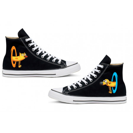 Кеды с принтом Котопёс. Portal