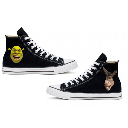 Кеды с принтом Шрек и Осел