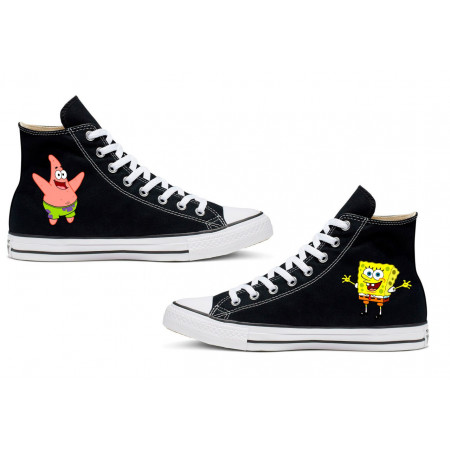 Кеды с принтом Губка Боб и Патрик