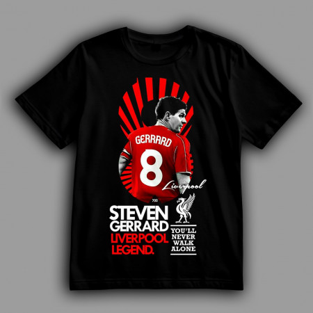 Футболка Steven Gerrard. Liverpool legend. You'll never walk alone
