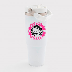 Термокухоль Kitty coffee зі складною ручкою