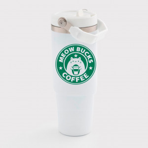 Термокухоль Meow buscks coffee зі складною ручкою